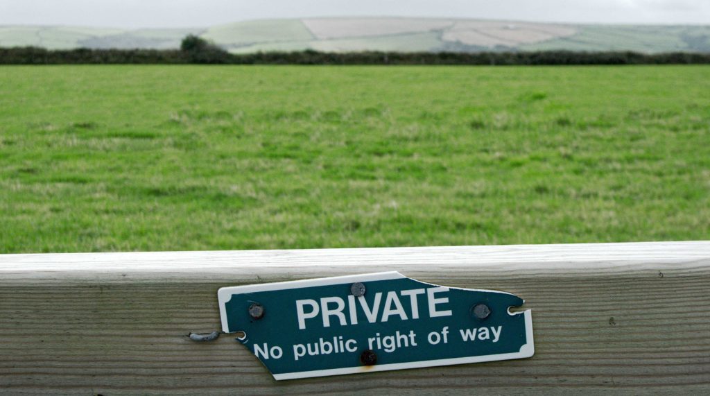Private Property sign.