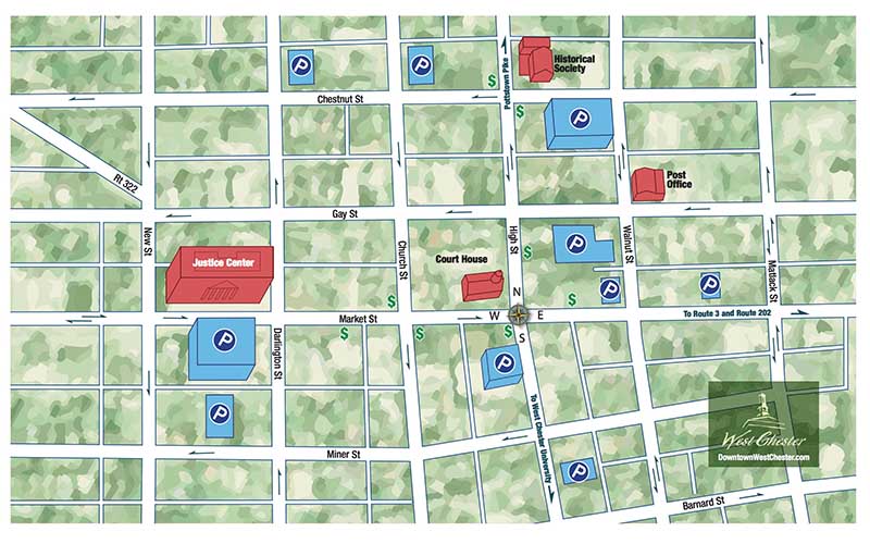 West Chester Halloween Parade Parking Map.